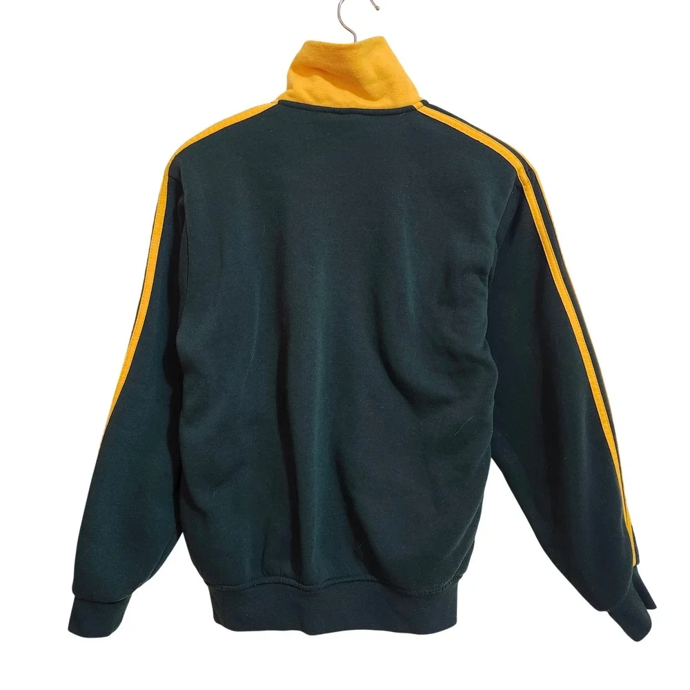 Mr. Kangaroo Australia Full Zip Fleece Jacket Unisex Small Green Yellow Souvenir